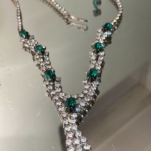 necklace and earrings